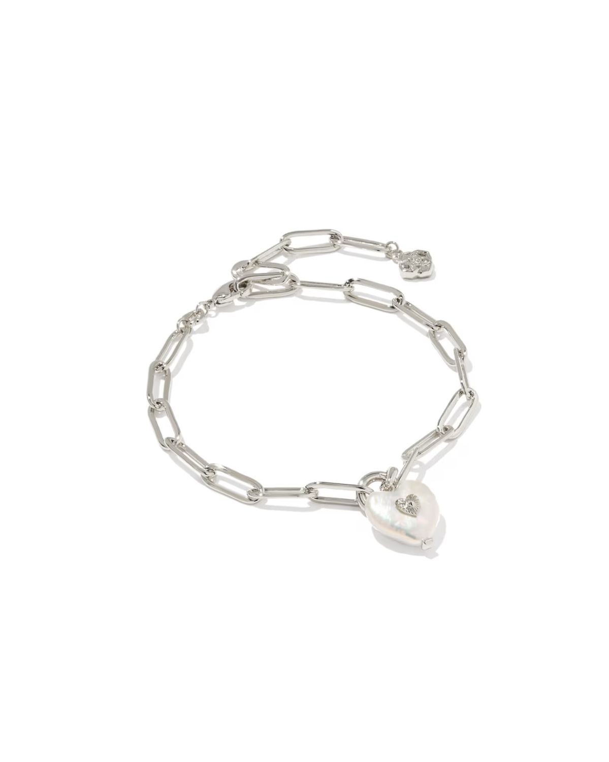 Kendra Scott Sasha Heart Chain Bracelet, Silver