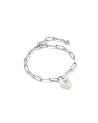 Kendra Scott Sasha Heart Chain Bracelet, Silver
