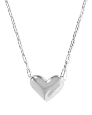 Kendra Scott Ari Heart Statement Necklace, Silver/Ivory MOP