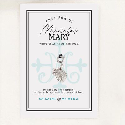MSMH Charm - Miraculous Mary (Silver)