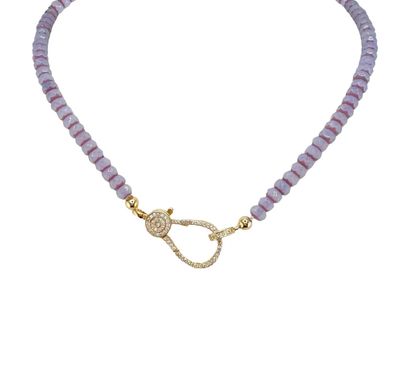 Harper Crystal Necklace, Lavender