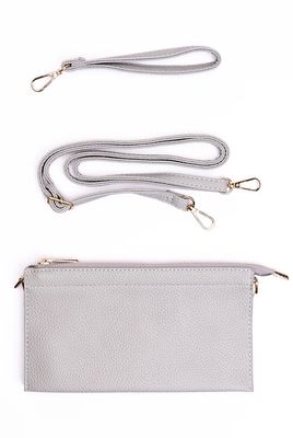 Jaylene Crossbody Bag, Light Gray