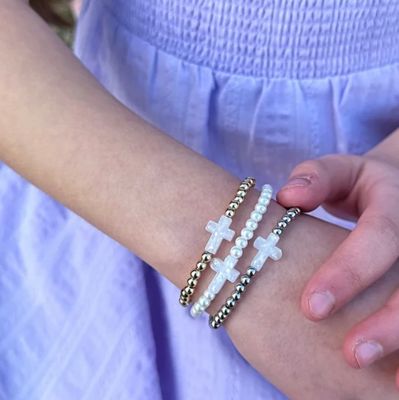 Petite Holy Water Cross Bracelet