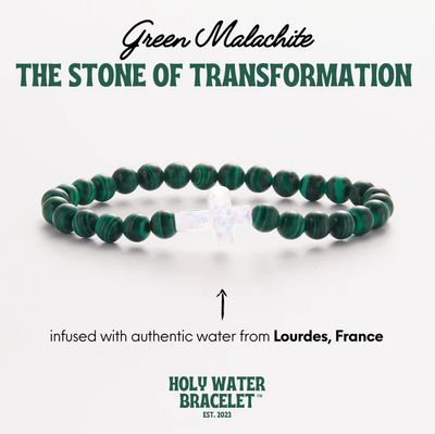 Holy Water Men's Malachite Bracelet