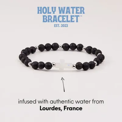 Holy Water Men's Lava Rock Bracelet