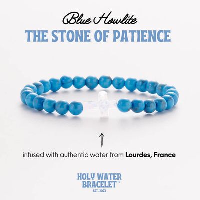 Holy Water Men's Blue Howlite Bracelet