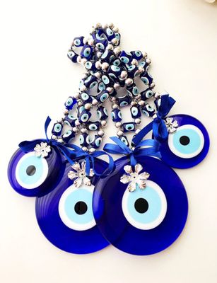Beaded Evil Eye Wall Hanging