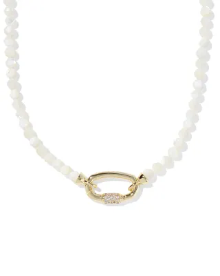 Kendra Scott Emery Beaded Necklace, Gold/Ivory Mother-of-Pearl