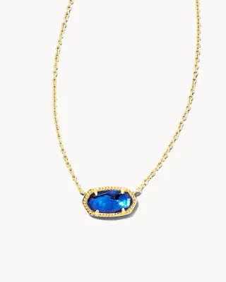 Kendra Scott Elisa Necklace, Gold/Navy Abalone