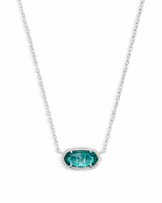 Kendra Scott Elisa Necklace, Silver/London Blue