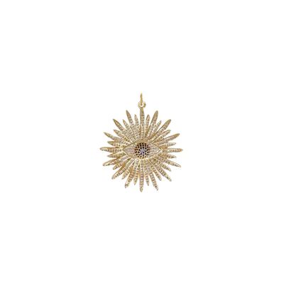 Brenda Flower Eye Charm, Gold