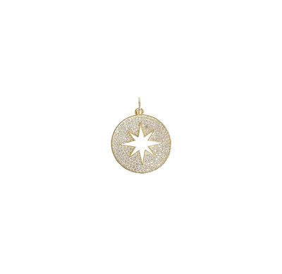 Starburst Disc Charm, Gold