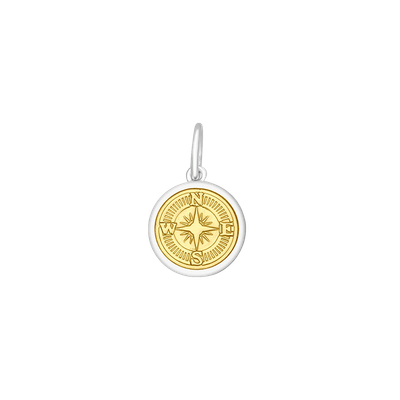 LOLA Compass Pendant, Gold Center/Mini