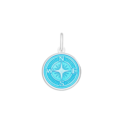 LOLA Compass Pendant, Light Blue/Small