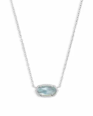 Kendra Scott Elisa Necklace, Silver/Light Blue Illusion