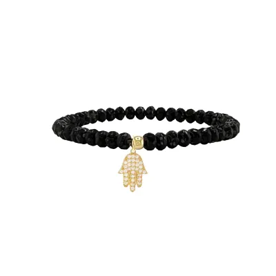 Hamsa Bracelet, Black