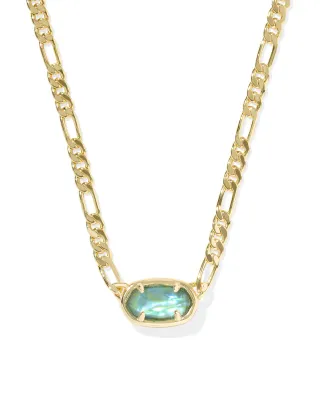 Kendra Scott Elisa Figaro Necklace, Gold/Deep Aqua Illusion