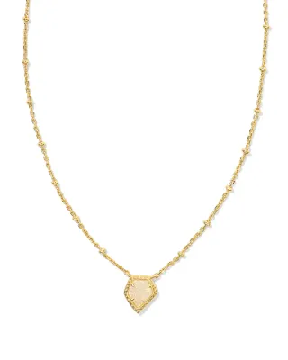 Kendra Scott Framed Tess Necklace, Gold/Iridescent Druzy