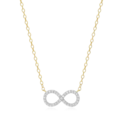 Infinity Necklace with Lab-Created Diamonds, Gold