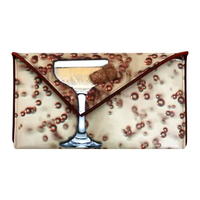 Kent Stetson Champagne Crossbody Clutch