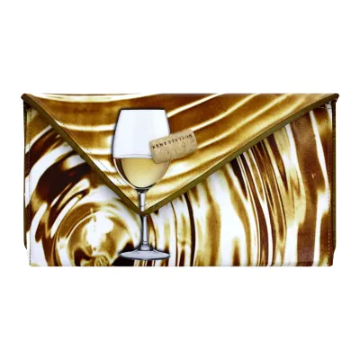 Kent Stetson White Wine Crossbody Clutch