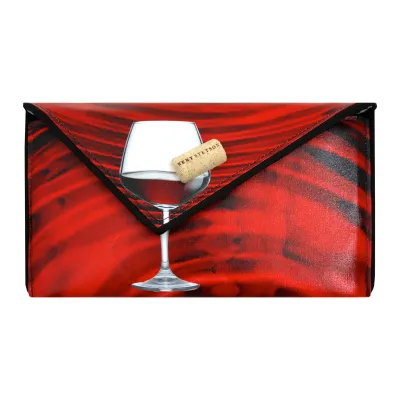 Kent Stetson Red Wine Crossbody Clutch