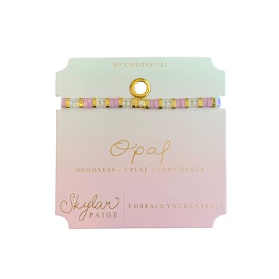 Opal Beaded Tila Bracelet