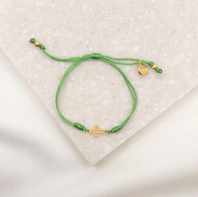 MSMH Filled By Faith Bracelet (Gold/Green)