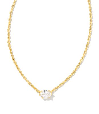 Kendra Scott Cailin Pendant Necklace, Gold/CZ