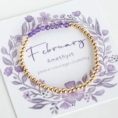 By Andie Birthstone Bracelet, February