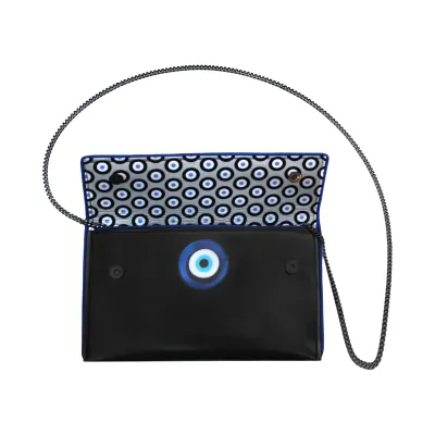 Kent Stetson Evil Eye Crystal Crossbody Clutch (Black)