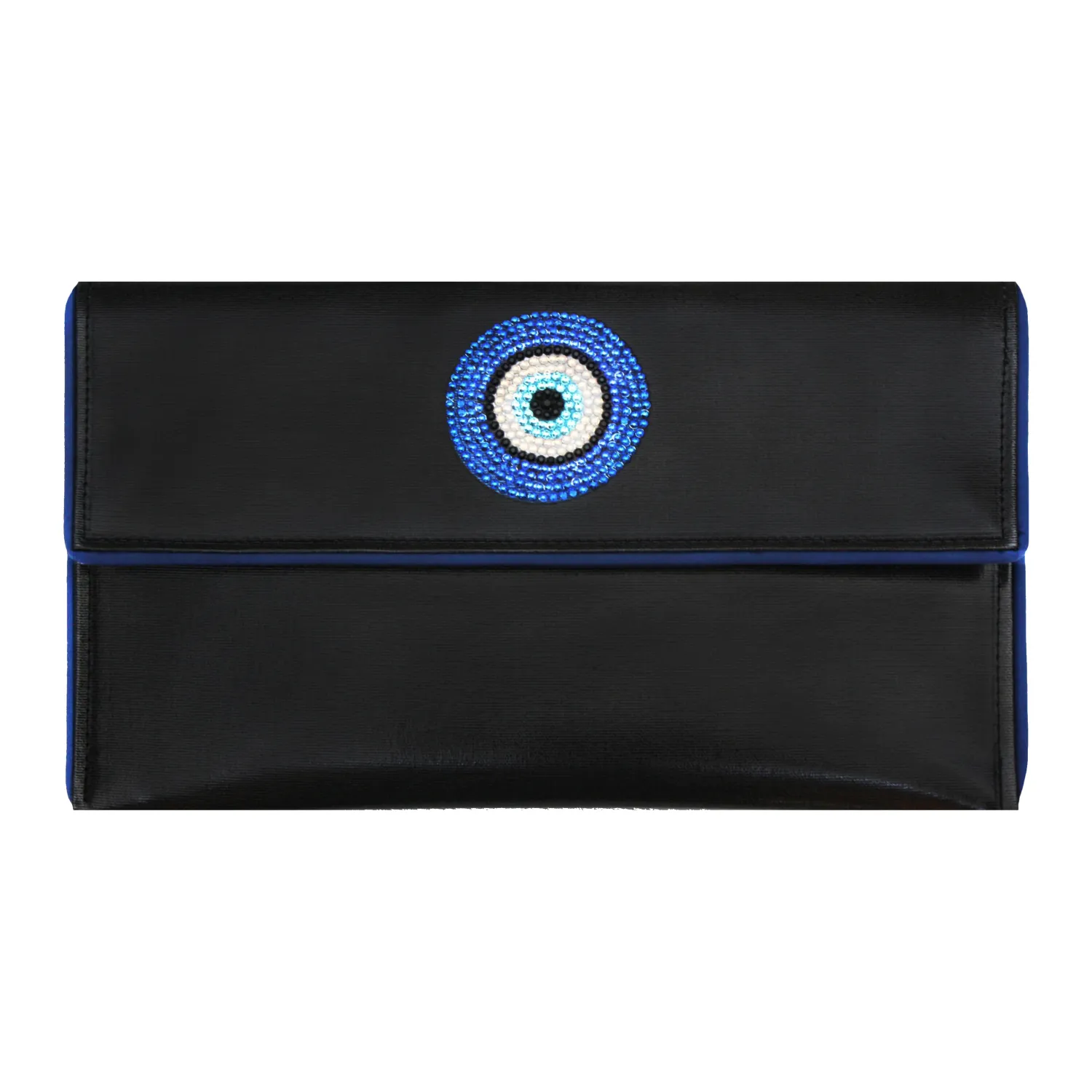 Kent Stetson Evil Eye Crystal Crossbody Clutch (Black)