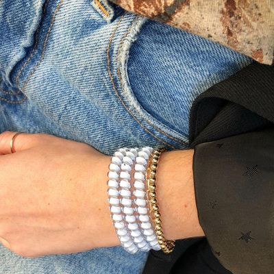 Teleties SMALL Hair Ties, Washed Denim
