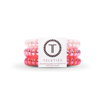 Teleties SMALL Hair Ties, Think Pink