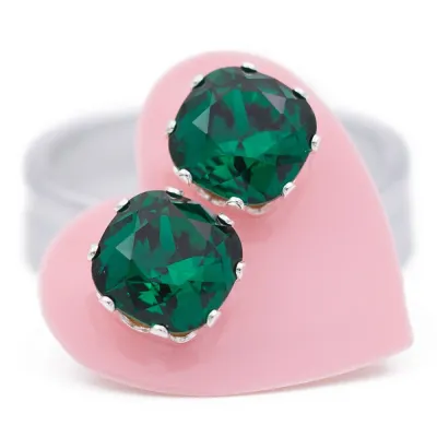 JoJo Loves You Emerald Cushion Blings