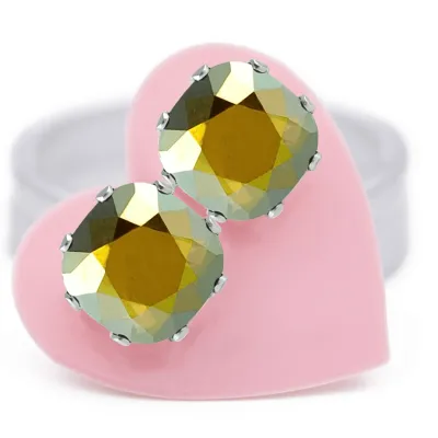 JoJo Loves You Metallic Green Cushion Blings