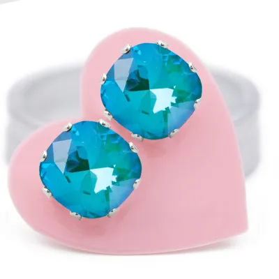 JoJo Loves You Turquoise &amp; Caicos Cushion Blings