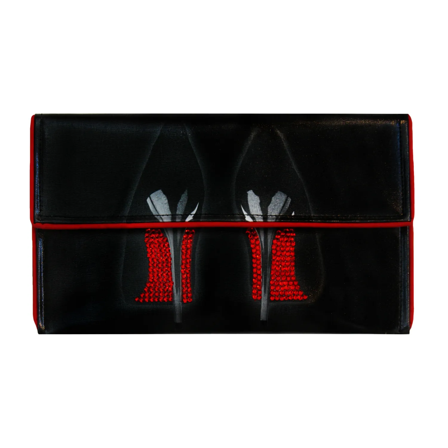 Kent Stetson Crystal Heels Crossbody Clutch