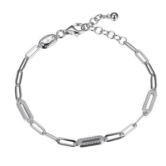 Charles Garnier Paperclip Collection Emma Bracelet, Silver