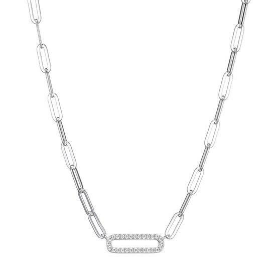 Charles Garnier Paperclip Collection Everly Necklace, Silver