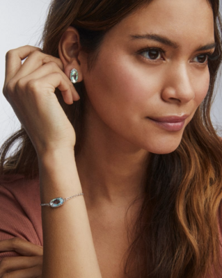 Kendra Scott Elaina Bracelet, Silver/Dichroic Glass