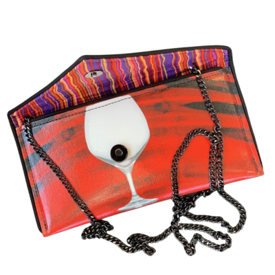 Kent Stetson Red Wine Mini Crossbody Clutch