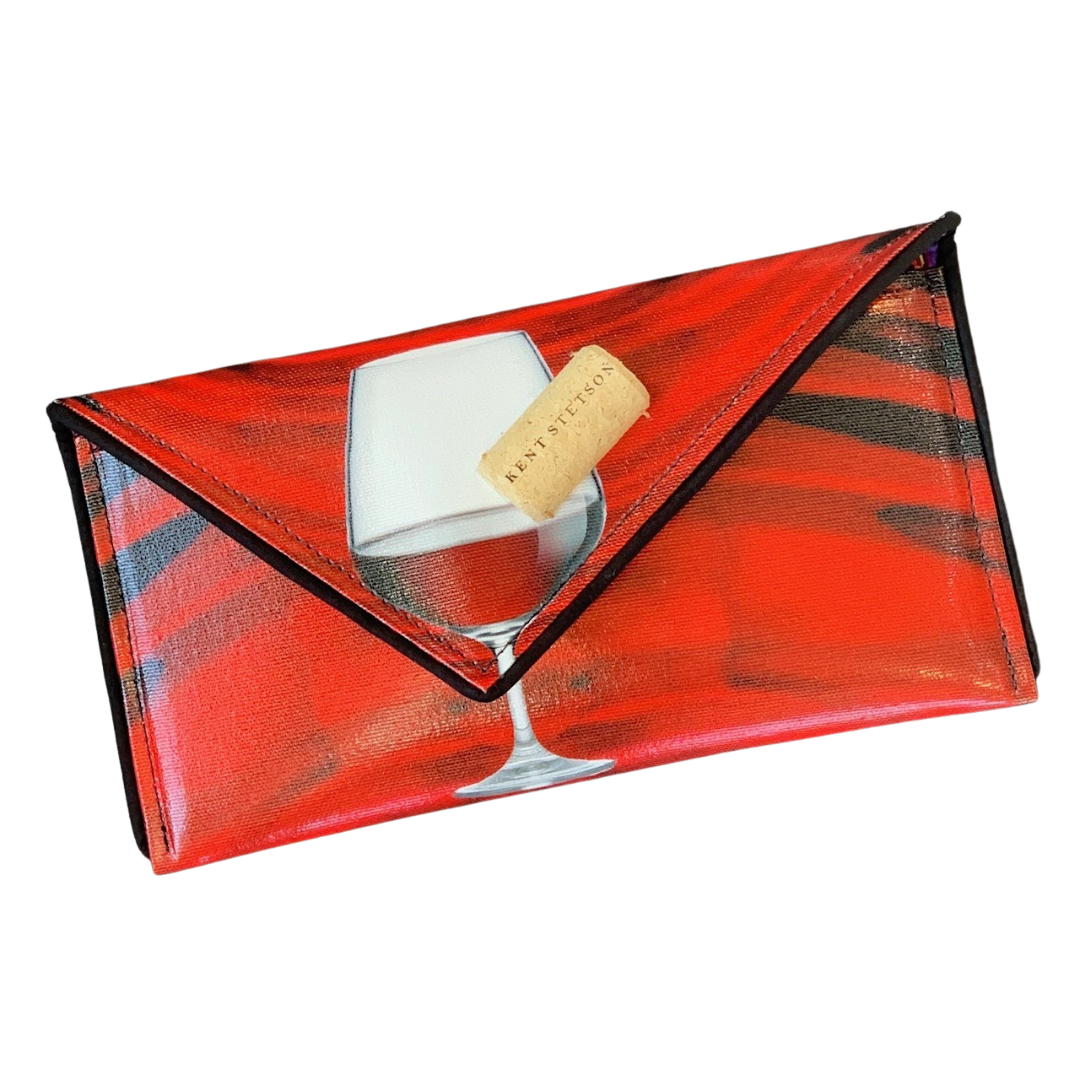 Kent Stetson Red Wine Mini Crossbody Clutch