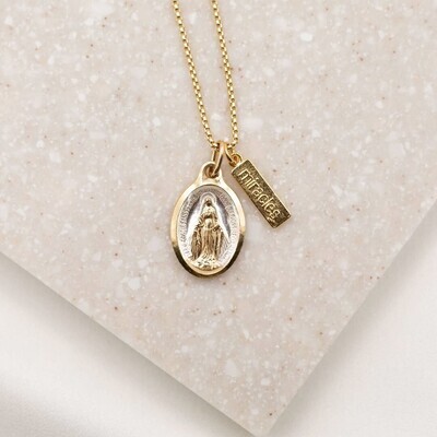 MSMH Lourdes Miraculous Mary Necklace