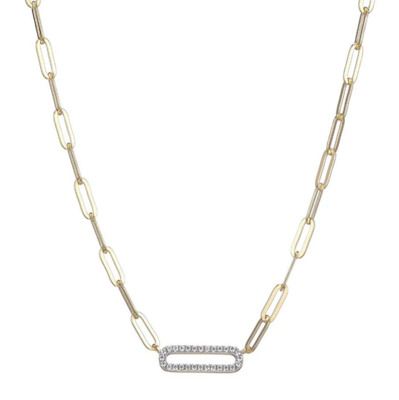 Charles Garnier Paperclip Collection Everly Necklace, Gold