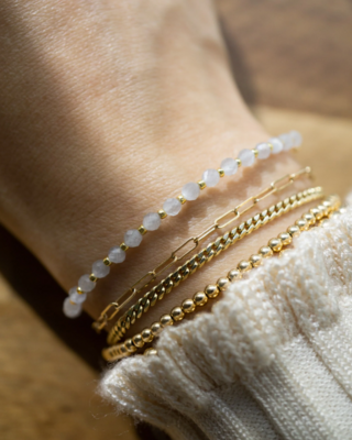 Kindred Row Healing Gemstone Stacking Bracelet, Selenite