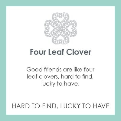LOLA Four Leaf Clover Pendant, Seafoam/Mini