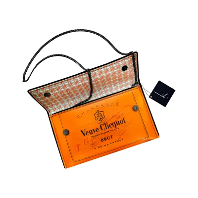 Kent Stetson Pop Bubbles! Orange Crossbody Clutch