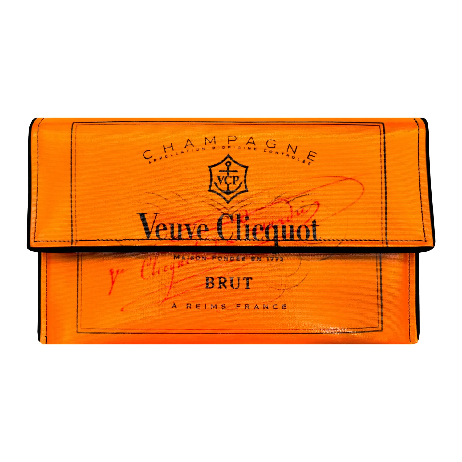 Kent Stetson Pop Bubbles! Orange Crossbody Clutch