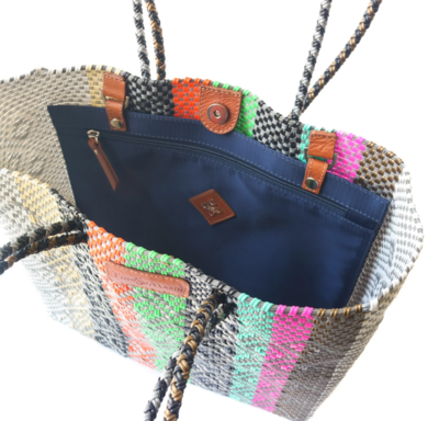 Tin Marin Woven Tote, Maya